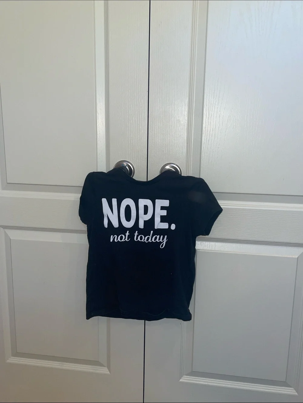 Kids Black Graphic Tee - "NOPE. not today" - Picture 1 of 1